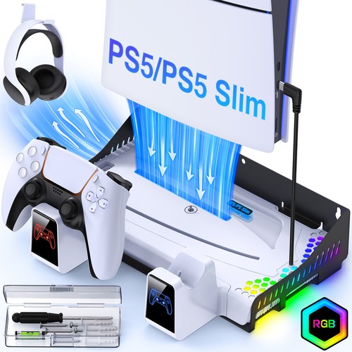 Ps5 rgb shelf wall - ps5, stand
