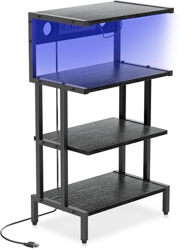 Game console shelf with outlet - game,