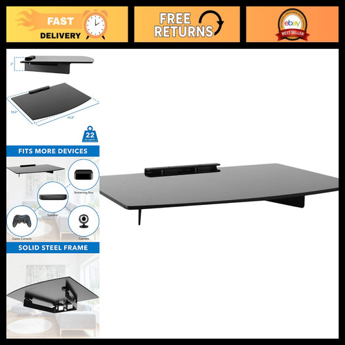 Floating wall shelf tempered - shelf,